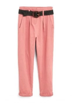 Next Damen BELTED LINEN BLEND - Stoffhose - Chocolate Brown -Next Verkäufe 2022 a5a7fc84e211487392808e054ea179bf