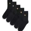 Next Damen EMBROIDERED MOTIF ANKLE 5 PACK - Socken - Black