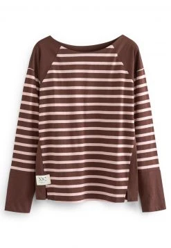 Next Damen RAGLAN LONG SLEEVE - Langarmshirt - Brown White Stripe -Next Verkäufe 2022 a65c0fe6d9f84d40b530c7ed13c7163a