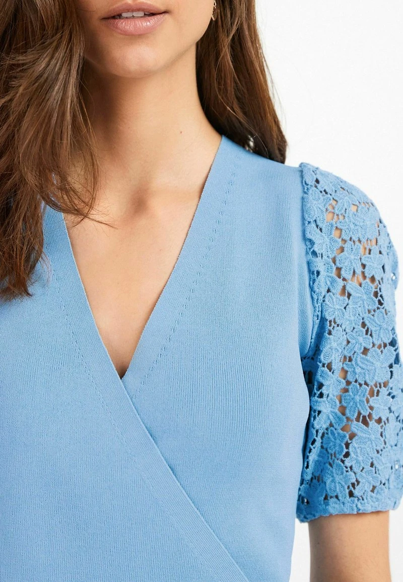 Next Damen BRODERIE SLEEVE WRAP - T-Shirt Basic - Blue 3 Next Damen BRODERIE SLEEVE WRAP - T-Shirt Basic - Blue – Bild 3