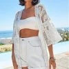 Next LONGLINE KIMONO - Strandaccessoire - White | Damen