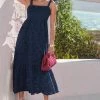 Next Damen BRODERIE - Freizeitkleid - Navy Blue