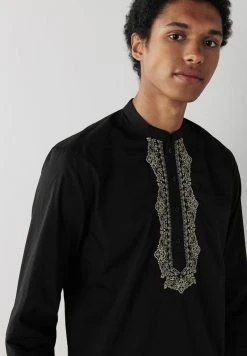 Next Herren EMBROIDERED REGULAR LENGTH KURTA - Hemd - Black -Next Verkäufe 2022 a76799347bf4419a9d6704f29cc7fe04