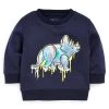 Next Kinder DINOSAUR CREW NECK - Sweatshirt - Navy Blue