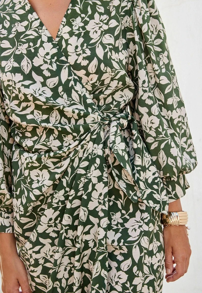 Next Damen KIMONO WRAP DRESS - Freizeitkleid - Green Floral 4 Next Damen KIMONO WRAP DRESS - Freizeitkleid - Green Floral – Bild 4