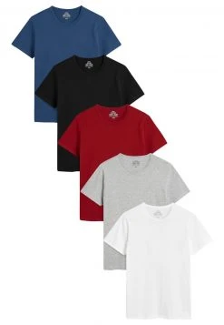Next FIVE PACK - T-Shirt Basic - Red | Herren