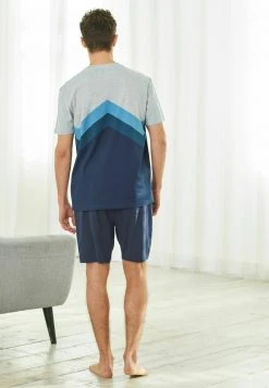 Next Pyjama - Grey Blue Zig Zag | Herren -Next Verkäufe 2022 a9fbeda4198b4cda879e5bdc0acafa4a