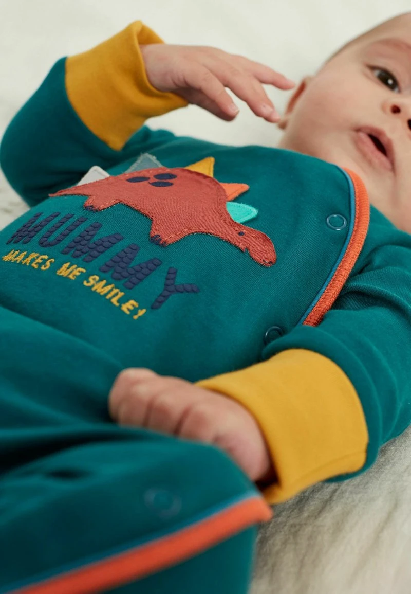 Next Kinder DINOSAUR - Strampler - Blue 1 Next Kinder DINOSAUR - Strampler - Blue