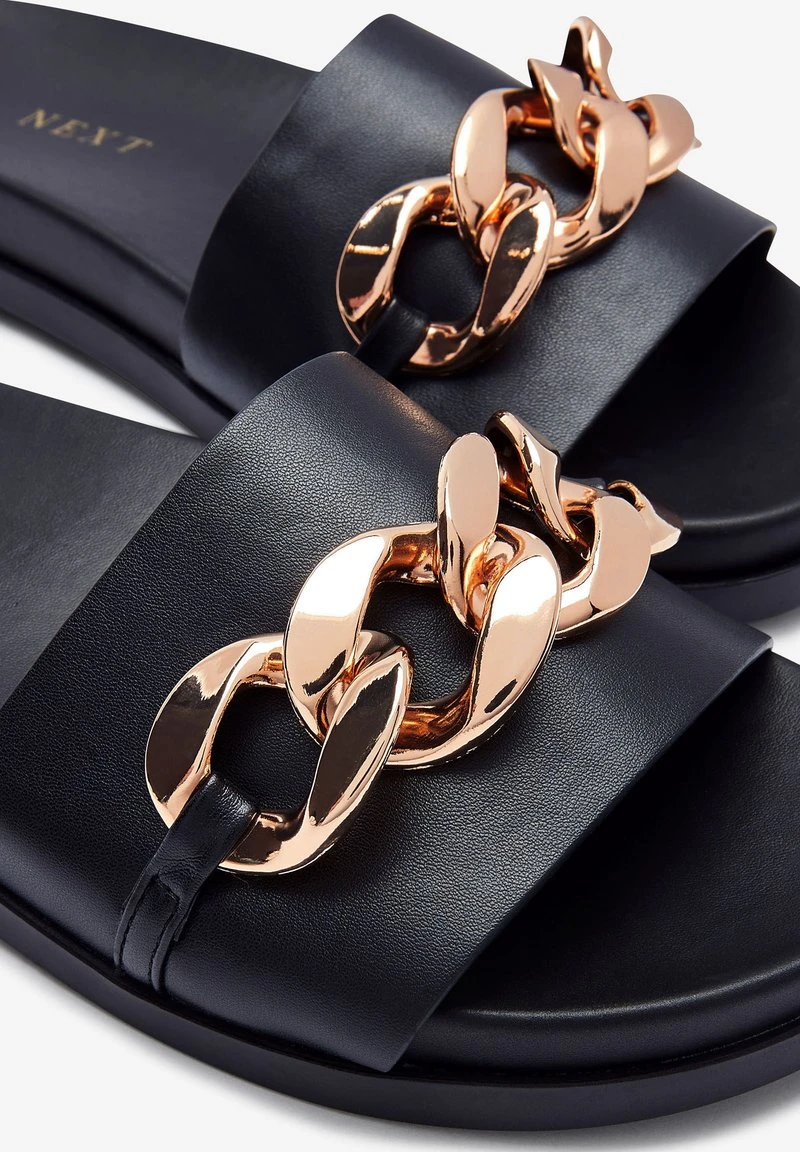 Next Damen CHAIN FOOTBED - Pantolette Flach - Black 4 Next Damen CHAIN FOOTBED - Pantolette Flach - Black – Bild 4