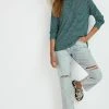 Next Damen LONG SLEEVE - Langarmshirt - Teal Blue Stripe