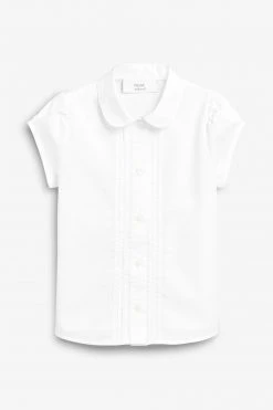 Next Kinder PUFF SLEEVE LACE TRIM - Bluse - White