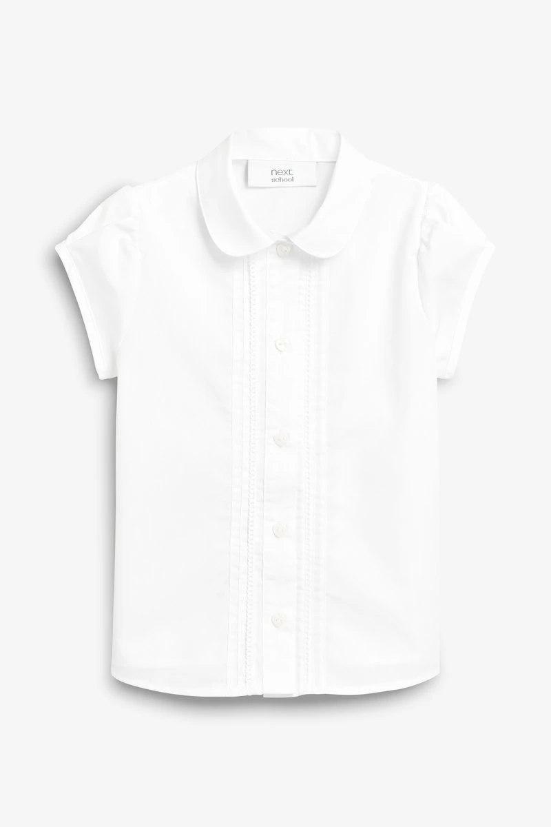 Next Kinder PUFF SLEEVE LACE TRIM - Bluse - White 1 Next Kinder PUFF SLEEVE LACE TRIM - Bluse - White