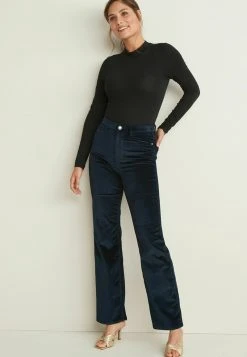 Next Damen VELVET - Jeans Straight Leg - Dark Blue