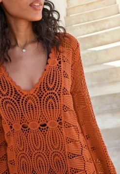 Next LONG SLEEVED CROCHET - Freizeitkleid - Rust Brown | Damen -Next Verkäufe 2022 ad0ded2f791e470f84b2c0ac7e87cb0b