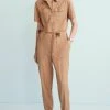 Next Damen ZIP UTILITY - Jumpsuit - Tan Brown