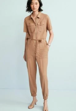 Next Damen ZIP UTILITY - Jumpsuit - Tan Brown