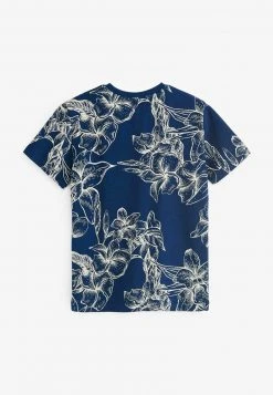 Next Kinder SHORT SLEEVE - T-Shirt Print - Navy Blue Hibiscus -Next Verkäufe 2022 ad6d6bf21fda49928fa6055f15798643