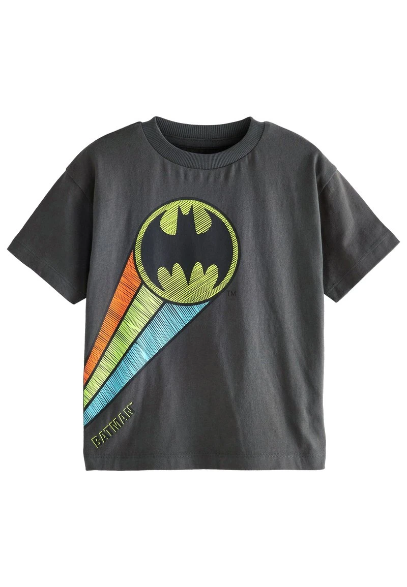 Next Kinder RAINBOW BATMAN SHORT SLEEVE - T-Shirt Print - Black 1 Next Kinder RAINBOW BATMAN SHORT SLEEVE - T-Shirt Print - Black