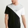 Next BLOCKED - T-Shirt Print - Black Grey Mono | Herren