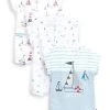 Next 3 PACK - Jumpsuit - White Blue Boat | Kinder