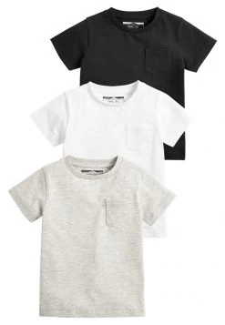 Next 3PACK - T-Shirt Basic - Black | Unisex