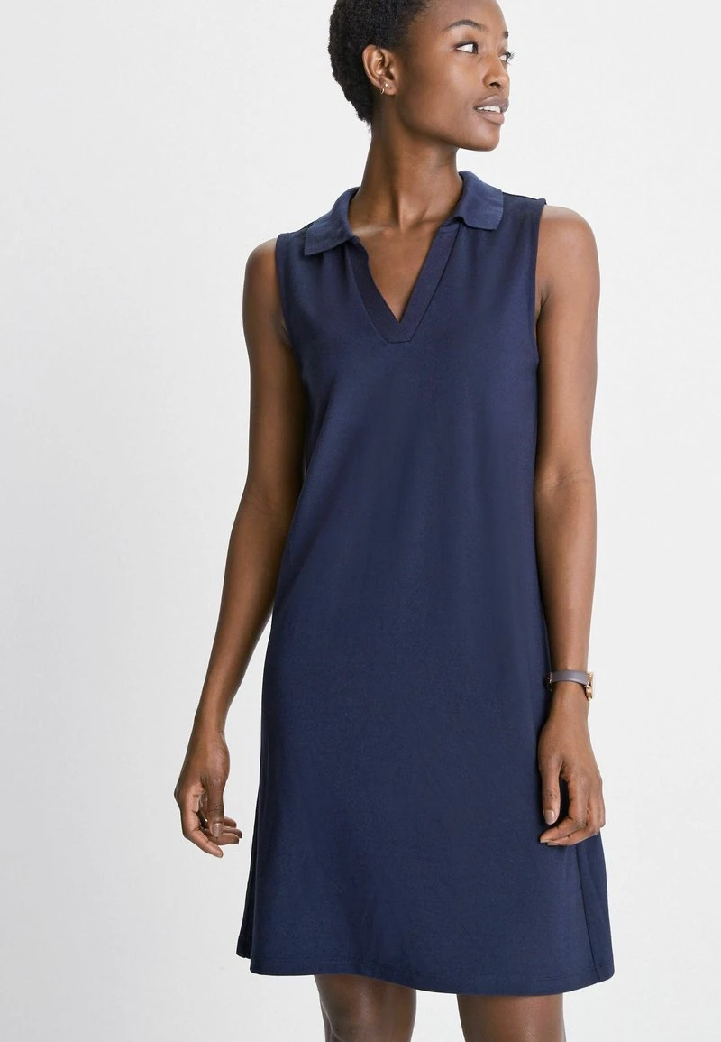 Next SLEEVELESS COLLAR - Jerseykleid - Dark Blue | Damen 1 Next SLEEVELESS COLLAR - Jerseykleid - Dark Blue | Damen