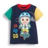 Next Kinder COCOMELON COLOURBLOCK SHORT SLEEVE - T-Shirt Print - Navy