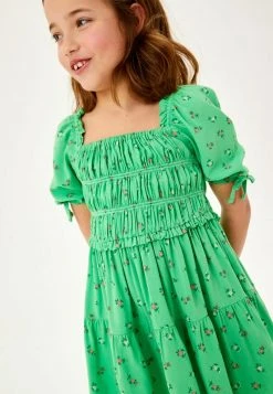 Next PRINTED SHIRRED - Freizeitkleid - Green Ditsy | Kinder -Next Verkäufe 2022 af049209d141467d851af69bfbdb9afb