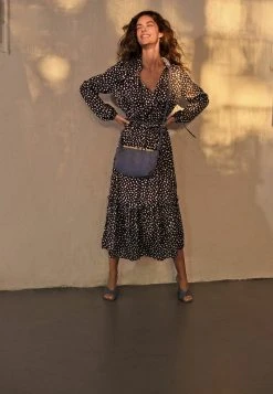 Next Damen SATIN TIE NECK - Freizeitkleid - Black