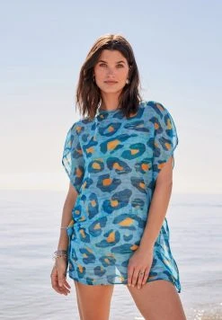 Next Damen Tunika - Blue Animal Print