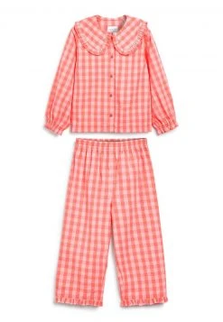 Next Kinder BUTTON THROUGH WITH OVERSIZED COLLAR SET - Nachtwäsche Set - Pink