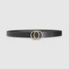 Next Damen WHITE LEATHER CIRCLE BUCKLE BELT - Gürtel - Black