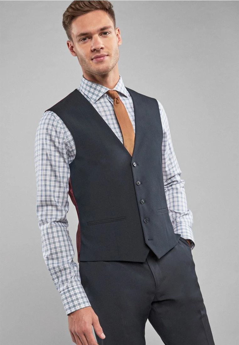 Next Herren STRETCH TONIC SUIT: WAISTCOAT - Anzugweste - Blue 1 Next Herren STRETCH TONIC SUIT: WAISTCOAT - Anzugweste - Blue