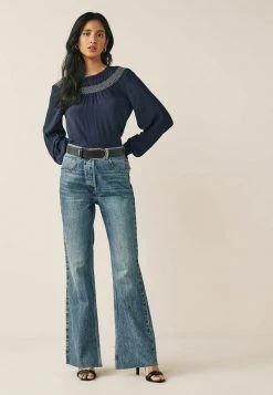 Next Damen SMOCK DETAIL - Bluse - Dark Blue