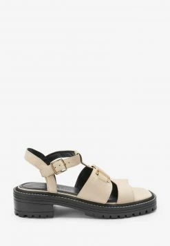 Next Damen CHUNKY SQUARE TOE - Plateausandalette - Off-white