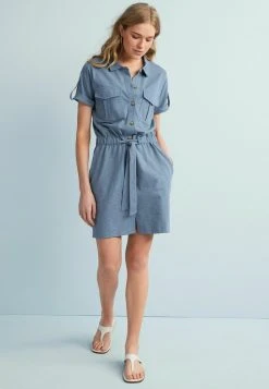 Next Damen UTILITY - Blusenkleid - Blue