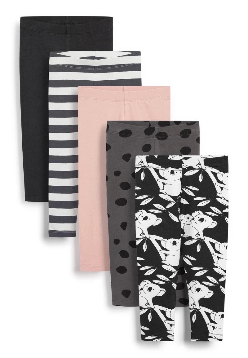 Next Kinder 5 PACK - Leggings - Hosen - Black 1 Next Kinder 5 PACK - Leggings - Hosen - Black