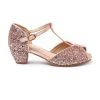 Next Kinder OCCASION GLITTER HEEL MARY JANE - Riemchenballerina - Rose Gold Pink Glitter