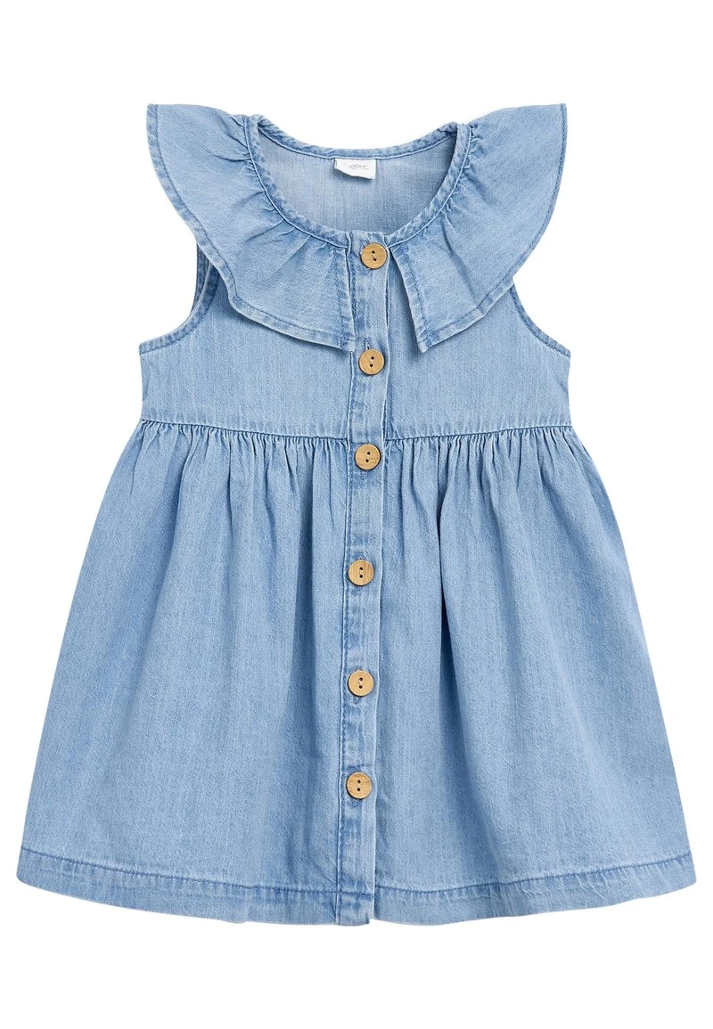 Next Kinder SLEEVELESS FRILL - Freizeitkleid - Blue Denim 2 Next Kinder SLEEVELESS FRILL - Freizeitkleid - Blue Denim – Bild 2