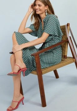 Next Blusenkleid - Green Geo Print | Damen -Next Verkäufe 2022 b45b65654f5b49188689bf176f8200c7