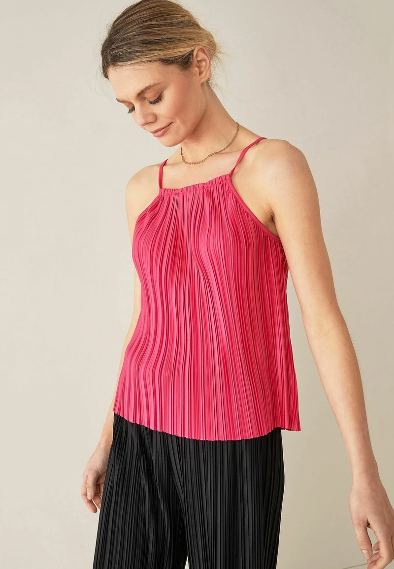 Next Damen PLISS PLEATED STRAPPY - Top - Pink 1 Next Damen PLISS PLEATED STRAPPY - Top - Pink