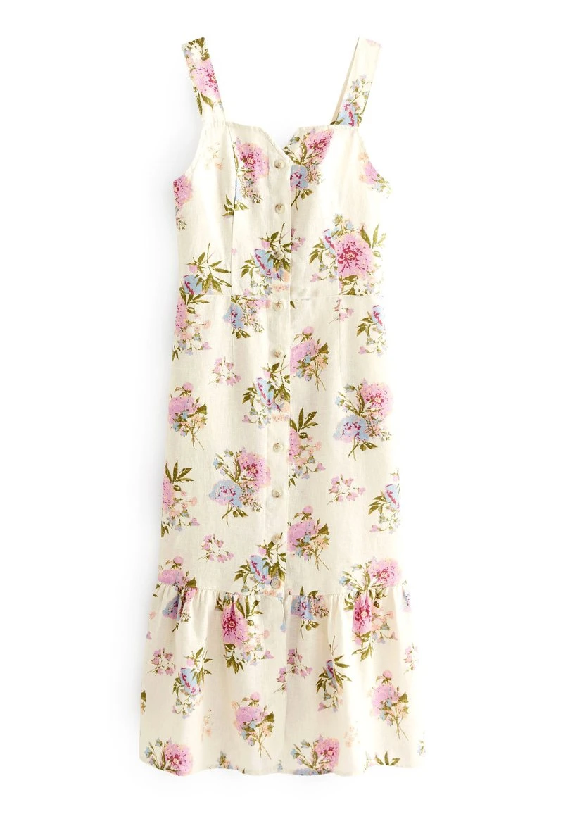 Next Damen BLEND TIERED - Freizeitkleid - Ecru White Floral 5 Next Damen BLEND TIERED - Freizeitkleid - Ecru White Floral – Bild 5