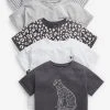 Next 5 PACK LEOPARD LONG SLEEVE - T-Shirt Print - Multi Coloured | Kinder