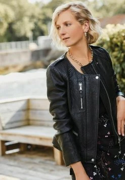 Next Damen Lederjacke - Black -Next Verkäufe 2022 b53b5ba4e5a54e2c81c3935b169f57dc