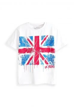 Next SHORT SLEEVE GRAPHIC - T-Shirt Print - White Union Jack | Kinder