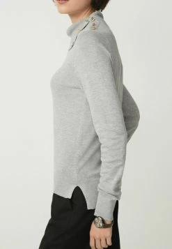 Next Damen SPLIT ROLL NECK - Strickpullover - Grey -Next Verkäufe 2022 b6498da4252d4933ac21696c4308135a