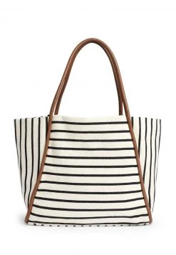 Next Damen Shopping Bag - Navy White Stripe