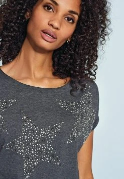 Next Damen T-Shirt Print - Charcoal Grey Studded Star -Next Verkäufe 2022 b7cd60711b9a4a15bb77090037c6550d