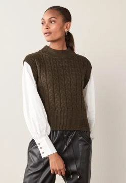 Next Damen Strickpullover - Khaki