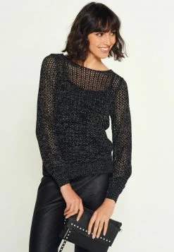 Next Damen FOIL STITCH - Strickpullover - Black